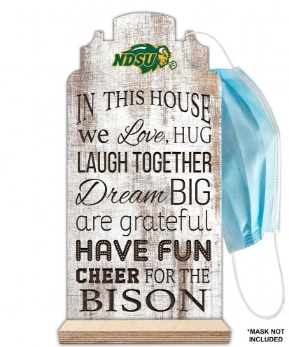 North Dakota State Bison In This House Mask Holder