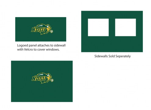 North Dakota State Bison Logo Canopy Sidewall Panel (Attaches to Window Sidewall)