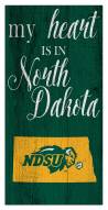 North Dakota State Bison My Heart State 6" x 12" Sign
