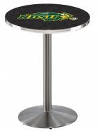 North Dakota State Bison NCAA Stainless Steel Bar Table with Round Base
