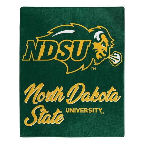 North Dakota State Bison Signature Raschel Throw Blanket