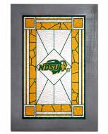 North Dakota State Bison Stained Glass with Frame