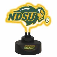 North Dakota State Bison Team Logo Neon Light