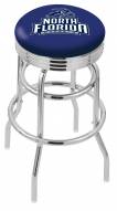 North Florida Ospreys Double Ring Swivel Barstool with Ribbed Accent Ring