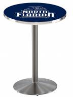 North Florida Ospreys Stainless Steel Bar Table with Round Base