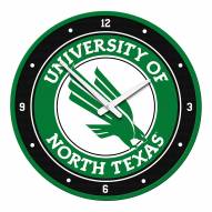 North Texas Mean Green Modern Disc Wall Clock