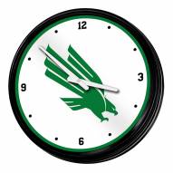 North Texas Mean Green Retro Lighted Wall Clock