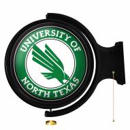 North Texas Mean Green Round Rotating Lighted Wall Sign