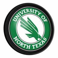 North Texas Mean Green Round Slimline Lighted Wall Sign