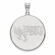 North Texas Mean Green Sterling Silver Extra Large Disc Pendant