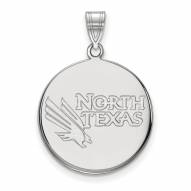 North Texas Mean Green Sterling Silver Large Disc Pendant