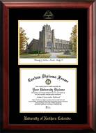 Northern Colorado Bears Gold Embossed Diploma Frame with Campus Images Lithograph