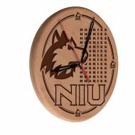 Northern Illinois Huskies Laser Engraved Wood Clock