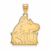 Northern Illinois Huskies NCAA Sterling Silver Gold Plated Large Pendant