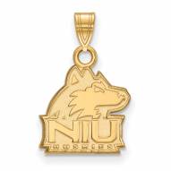 Northern Illinois Huskies NCAA Sterling Silver Gold Plated Small Pendant