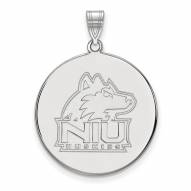 Northern Illinois Huskies Sterling Silver Extra Large Disc Pendant