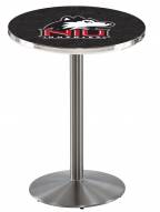 Northern Illinois Huskies Stainless Steel Bar Table with Round Base