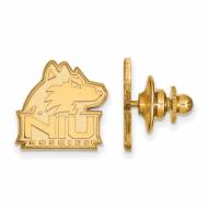 Northern Illinois Huskies Sterling Silver Gold Plated Lapel Pin