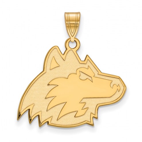 Northern Illinois Huskies Sterling Silver Gold Plated Large Pendant