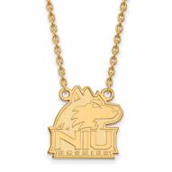 Northern Illinois Huskies Sterling Silver Gold Plated Medium Pendant Necklace