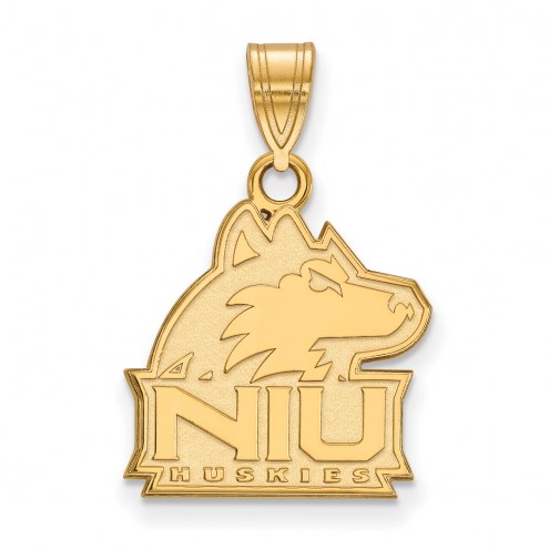 Northern Illinois Huskies Sterling Silver Gold Plated Medium Pendant