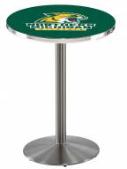 Northern Michigan Wildcats Stainless Steel Bar Table with Round Base