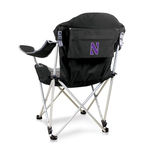 Northwestern Wildcats Black Reclining Camp Chair