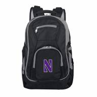 NCAA Northwestern Wildcats Colored Trim Premium Laptop Backpack