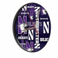 Northwestern Wildcats Digitally Printed Wood Clock