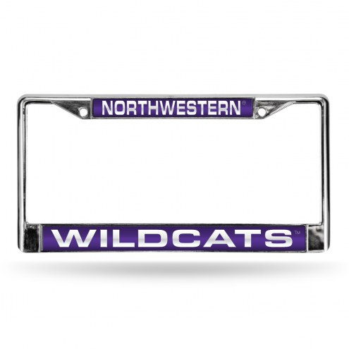 Northwestern Wildcats Laser Chrome License Plate Frame