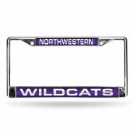 Northwestern Wildcats Laser Chrome License Plate Frame