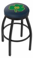 Notre Dame Fighting Irish NCAA Black Swivel Bar Stool with Accent Ring