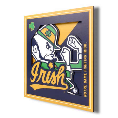 Notre Dame Fighting Irish 12&quot; x 12&quot; 3D Logo Series Wall Art