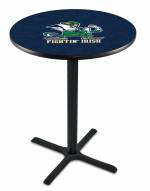 Notre Dame Fighting Irish Black Wrinkle Bar Table with Cross Base