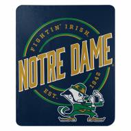 Notre Dame Fighting Irish Campaign Fleece Throw Blanket