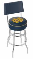 Notre Dame Fighting Irish "ND" Double Ring Swivel Barstool with Back