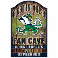 Notre Dame Fighting Irish Fan Cave Wood Sign