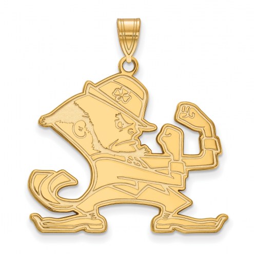 Notre Dame Fighting Irish Sterling Silver Gold Plated Extra Large Pendant