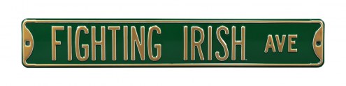Notre Dame Fighting Irish Green Street Sign