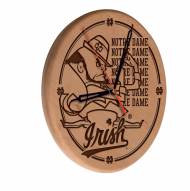 Notre Dame Fighting Irish Laser Engraved Wood Clock