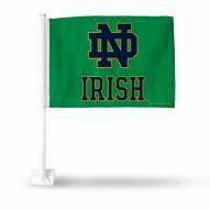 Notre Dame Fighting Irish Kelly Green Car Flag