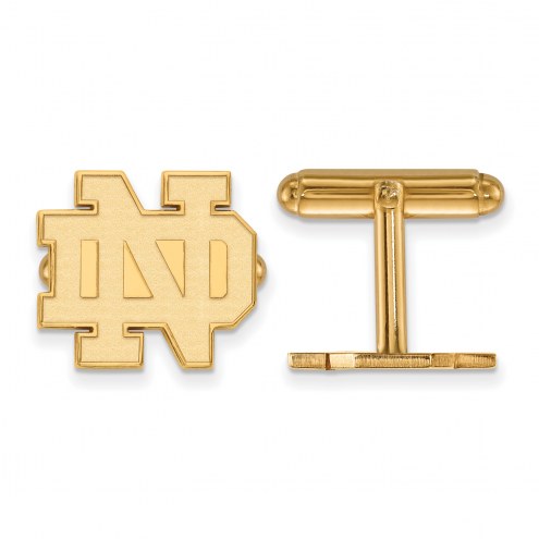 Notre Dame Fighting Irish Sterling Silver Gold Plated Cuff Links