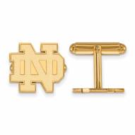 Notre Dame Fighting Irish Sterling Silver Gold Plated Cuff Links