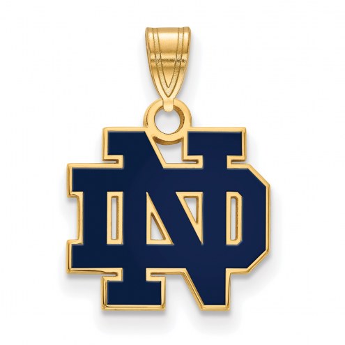 Notre Dame Fighting Irish Sterling Silver Gold Plated Small Pendant