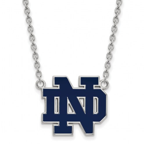 Notre Dame Fighting Irish Sterling Silver Large Pendant Necklace