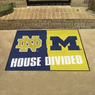 Notre Dame Fighting Irish/Michigan Wolverines House Divided Mat