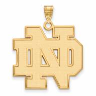 Notre Dame Fighting Irish NCAA Sterling Silver Gold Plated Extra Large Pendant