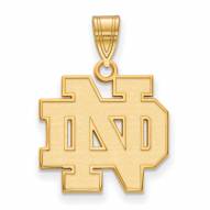 Notre Dame Fighting Irish NCAA Sterling Silver Gold Plated Medium Pendant