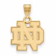 Notre Dame Fighting Irish NCAA Sterling Silver Gold Plated Small Pendant