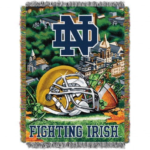 Notre Dame Fighting Irish NCAA Woven Tapestry Throw / Blanket